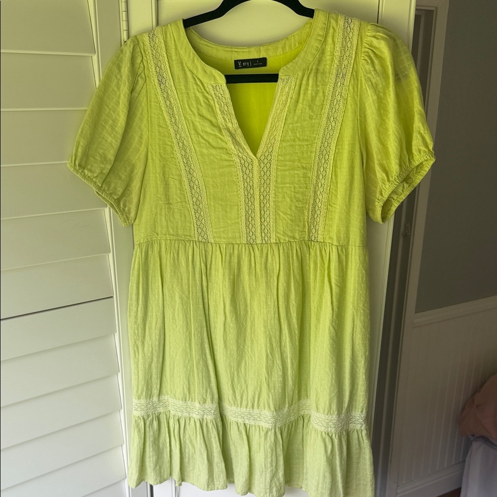 Vibrant Green Mini Dress by Very J